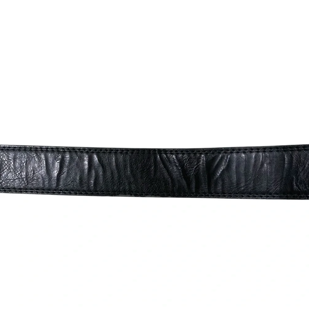 DVS Reversible Black Brown Bonded Leather Belt Sz 38 Skate